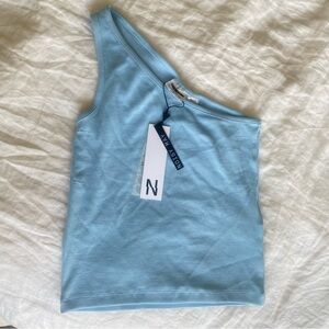 NWT Noisy May Sky Blue One Sholder Tank Top